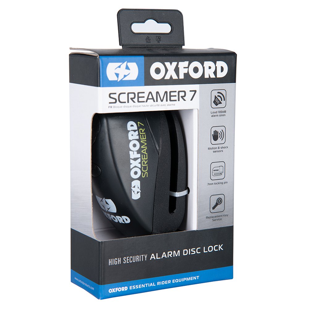 Oxford Screamer7 Alarm Disc Lock - LK289 Black / LK290 Yellow