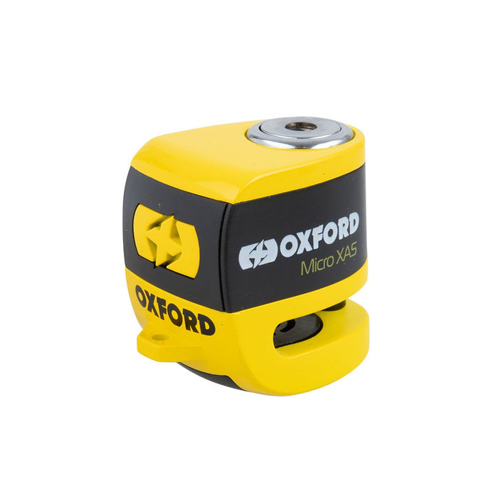 Oxford Micro XA5 Alarm Disc Lock - LK213 Yellow / LK214 Black..