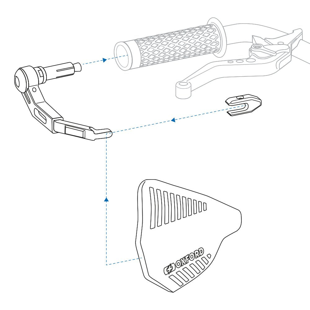 Oxford Premium Handguard with Aluminium Lever Guards - OX705