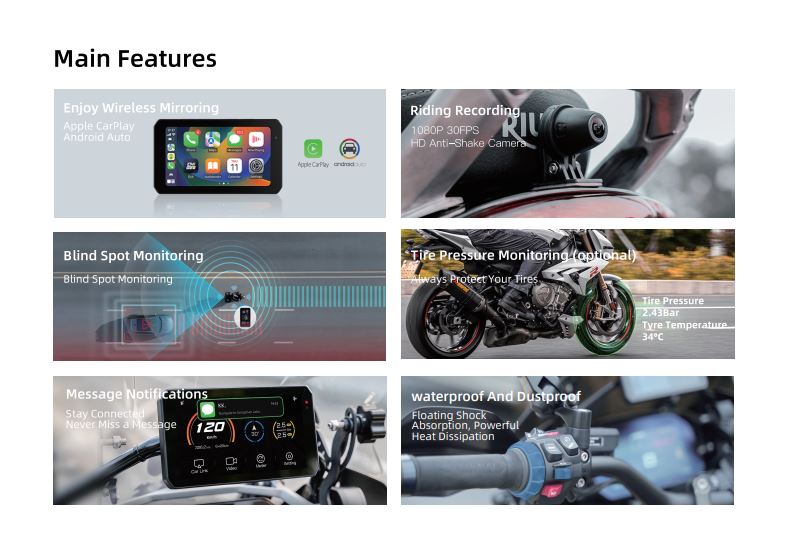 Chigee AIO-5 Lite Motorcycle Smart Riding System - MFP0110..