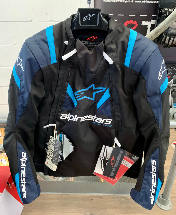 *NEW* Alpinestar T-Stunt Air Jacket Black Dark Blue Blithe Blue (Medium) - 33018251386M..