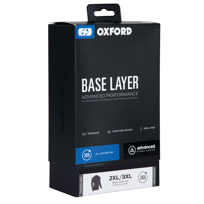 Oxford Advanced Base Layer MS Top Charcoal Marl