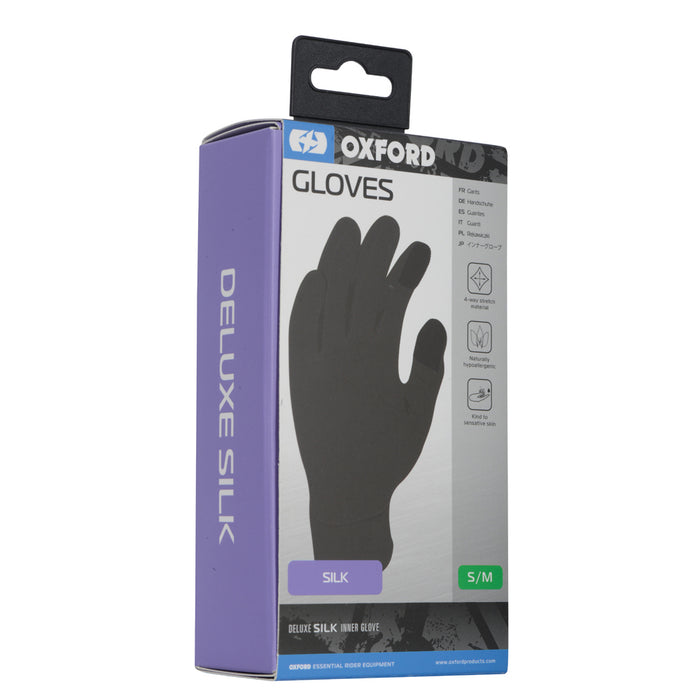 Oxford Deluxe Gloves Silk Blk CA240 CA241